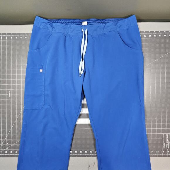 Figs Technical Collection Scrub Pants Womens XXL Tall Blue Hospital T21004T - Picture 1 of 13